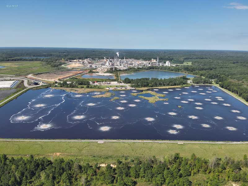 Aerial photograph of the mill